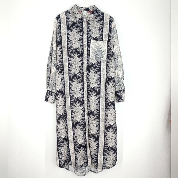 Sundance Pont Royal Duster Maxi Dress Size Medium Linen Blend - Picture 4 of 11